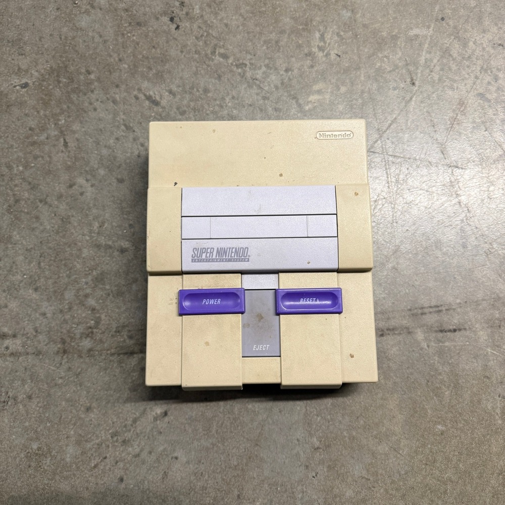 Nintendo Super‎ NES SNES Console SNS-001 Gray Purple Vintage Video Game System